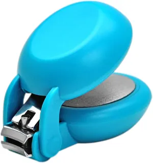 HARAC Special Needs Nail Clippers for Arthritic Hands, Senior and Kids, Adapted Nail Clipper for Fingernail and Thick Toenail, Made in Japan (Blue)