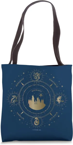 Harry Potter Hogwarts House Compass Tote Bag