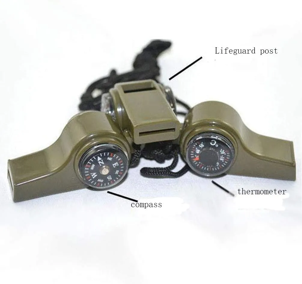 HBJWOV Multifunction Compass, Compass with Survival Whistle and Lanyard, for Hiking Camping Climbing Exploring