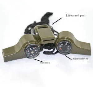 HBJWOV Multifunction Compass, Compass with Survival Whistle and Lanyard, for Hiking Camping Climbing Exploring