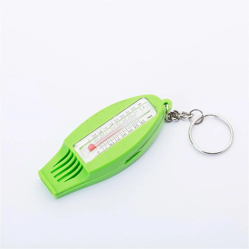 HBJWOV Outdoor Survival Camping Compass Thermometer Magnifying Glass 4-in-1 Multi-Functional Whistle