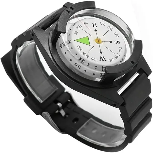 HBJWOV Wrist Compass for Outdoor Hiking Camping Diving High Precision Professional Wrist Diving Compass