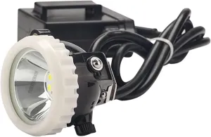 Head-Mounted LED Miner, Portable IP56 High Power Flashlight Headlight with Belt Loop Corrosion Resistance White headlamps for Adults