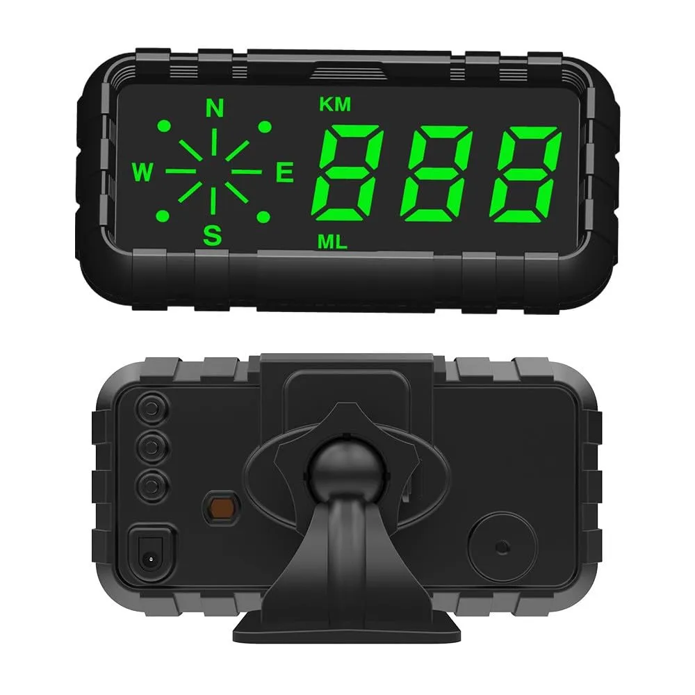 Heads Up Display for Car Digital GPS Speedometer kit MPH Odometer Automotive Compass for Dashboard HUD Fatigued Driving Alert Speeding Alarm for Trucks Golf cart All Vehicles (C3010)