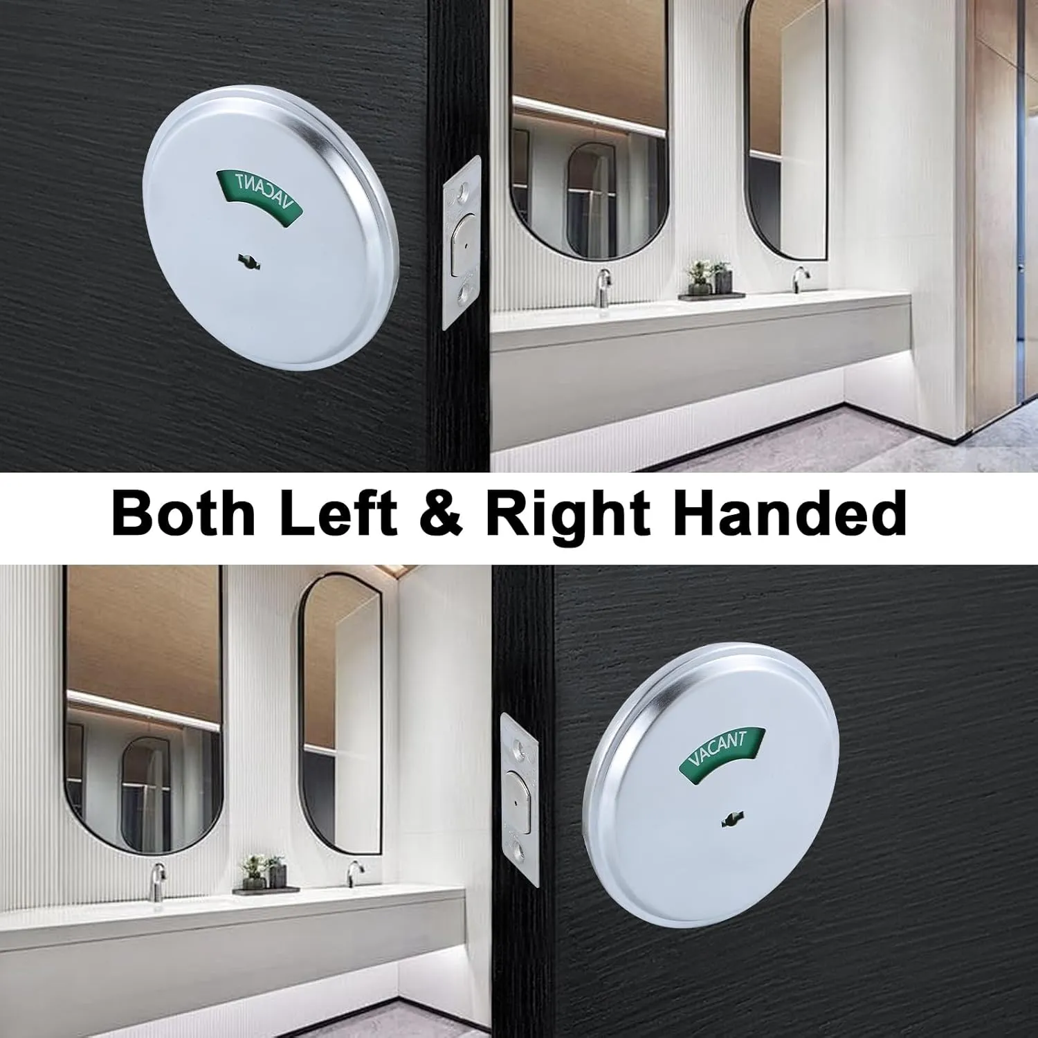 Heavy Duty Privacy Deadbolt Cylinder with Occupancy Indicator for Commercial Use in Satin Chrome Finish, Left and Right Handed, GRD2-Deadbolt-1P