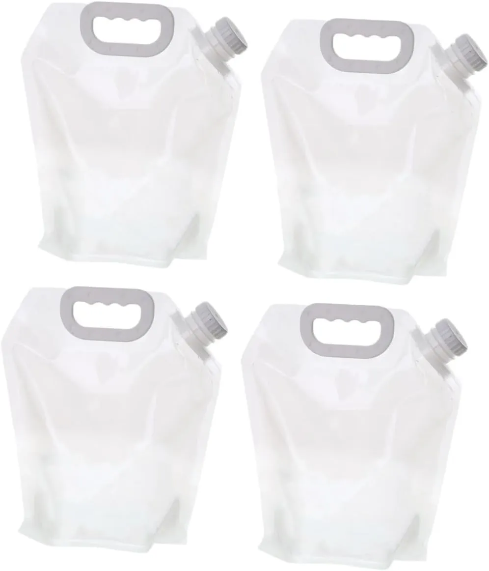 Hemoton 2sets Collapsible Water Bags Portable Folding Water Storage Tank for Camping Hiking Outdoor Activities Durable Leak Design for Easy Hydration 2pcs*2