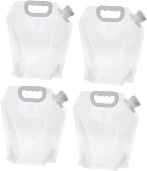 Hemoton 2sets Collapsible Water Bags Portable Folding Water Storage Tank for Camping Hiking Outdoor Activities Durable Leak Design for Easy Hydration 2pcs*2