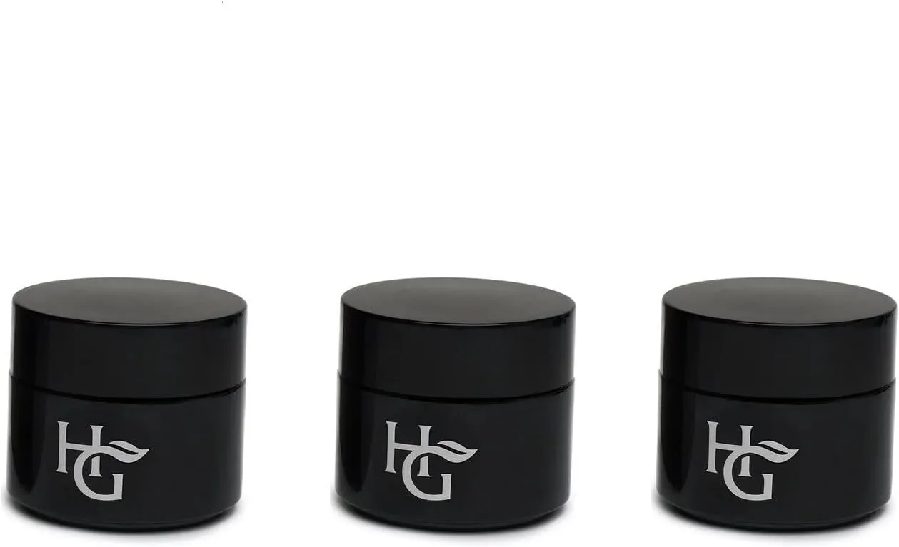 Herb Guard - Eighth Oz Ultra Violet Jar (50 ml) Airtight UV Protection Keeps Herbs Fresh for Months [3 Pack]