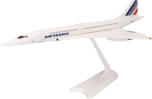 Herpa Snap-fit Airplane Model Concorde Air France on Scale of 1:250, Plastic Miniature with pedastal, Model Building, Collectors Edition
