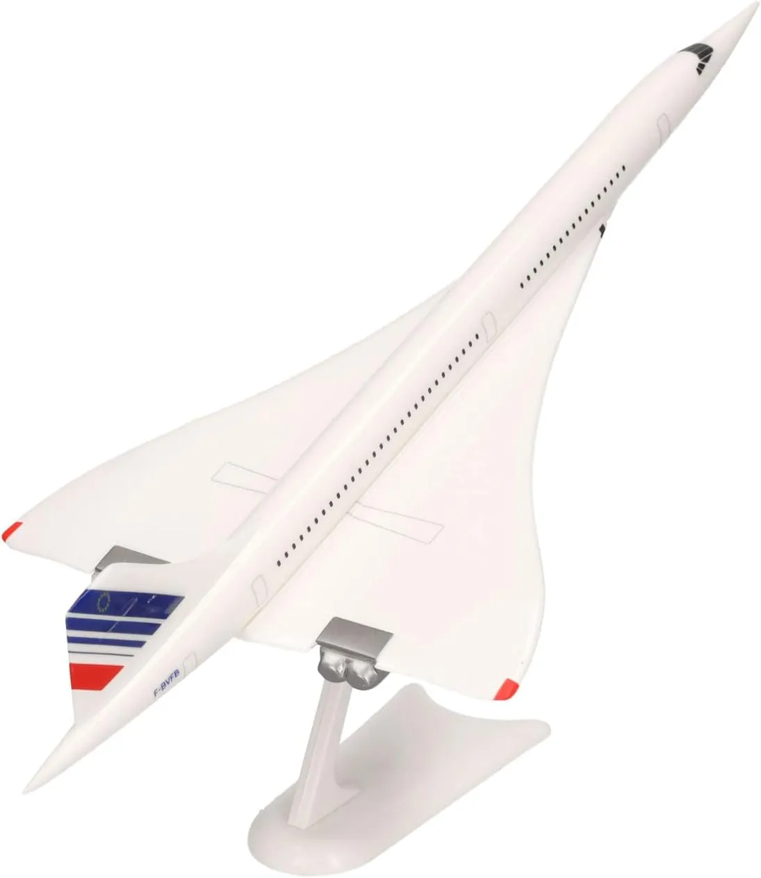 Herpa Snap-fit Airplane Model Concorde Air France on Scale of 1:250, Plastic Miniature with pedastal, Model Building, Collectors Edition