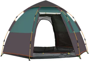 Hexagonal Tent 5-8 Person Outdoor Automatic Camping Tent Quick Set Up Folding Portable Thickened Field Camping Pop Up Dome Family Tent for Camping,Hiking,Traveling