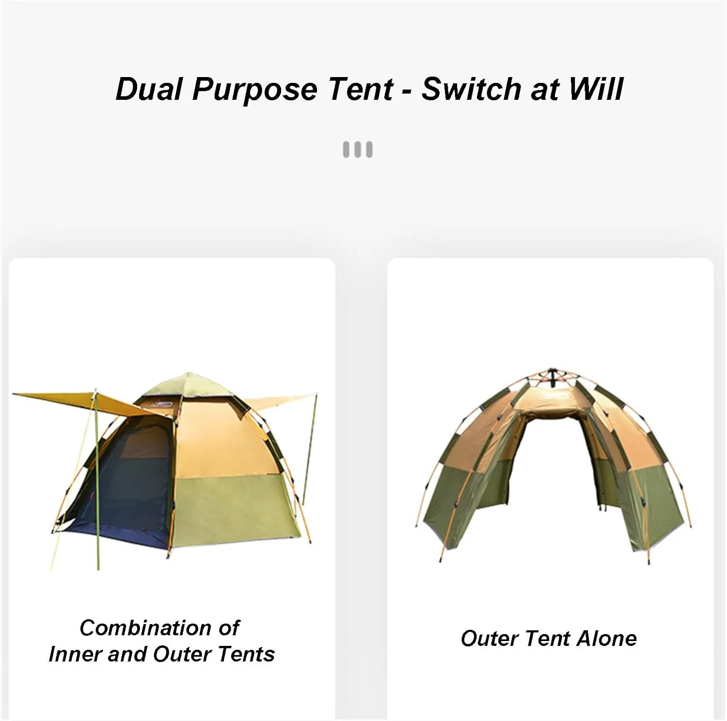 Hexagonal Tent 5-8 Person Outdoor Automatic Camping Tent Quick Set Up Folding Portable Thickened Field Camping Pop Up Dome Family Tent for Camping,Hiking,Traveling