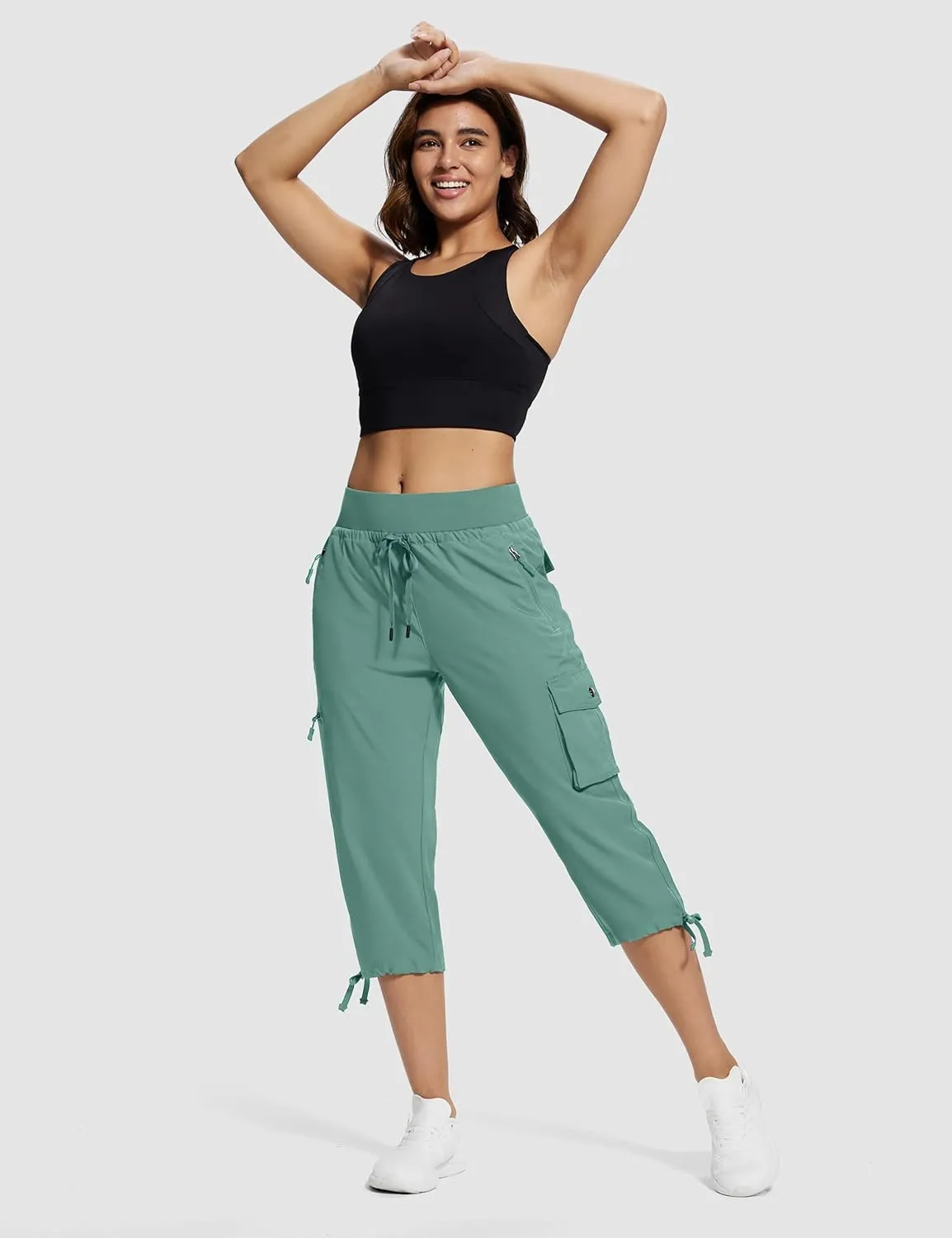Hiking Capris for Women with Pockets Lightweight Quick Dry Cargo Capri Travel Pants Women Casual Women's Capris