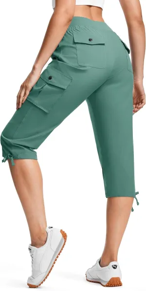 Hiking Capris for Women with Pockets Lightweight Quick Dry Cargo Capri Travel Pants Women Casual Women's Capris