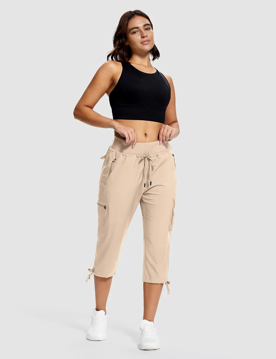 Hiking Capris for Women with Pockets Lightweight Quick Dry Cargo Capri Travel Pants Women Casual Women's Capris