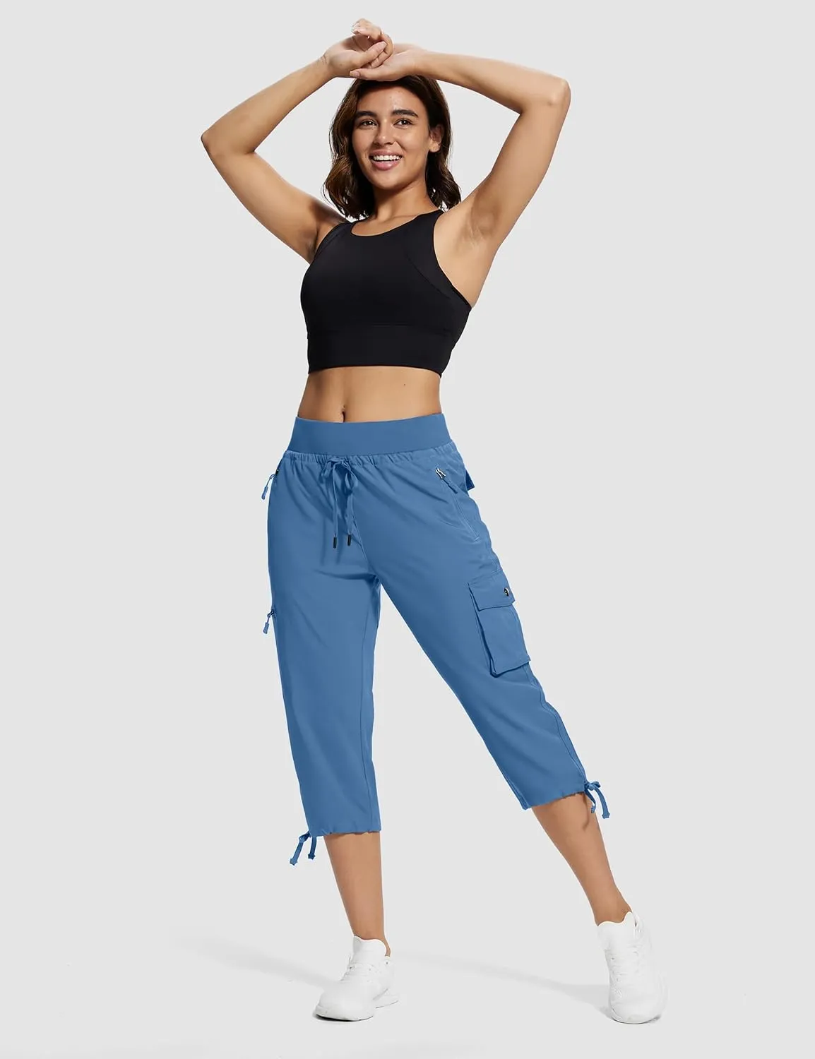 Hiking Capris for Women with Pockets Lightweight Quick Dry Cargo Capri Travel Pants Women Casual Women's Capris
