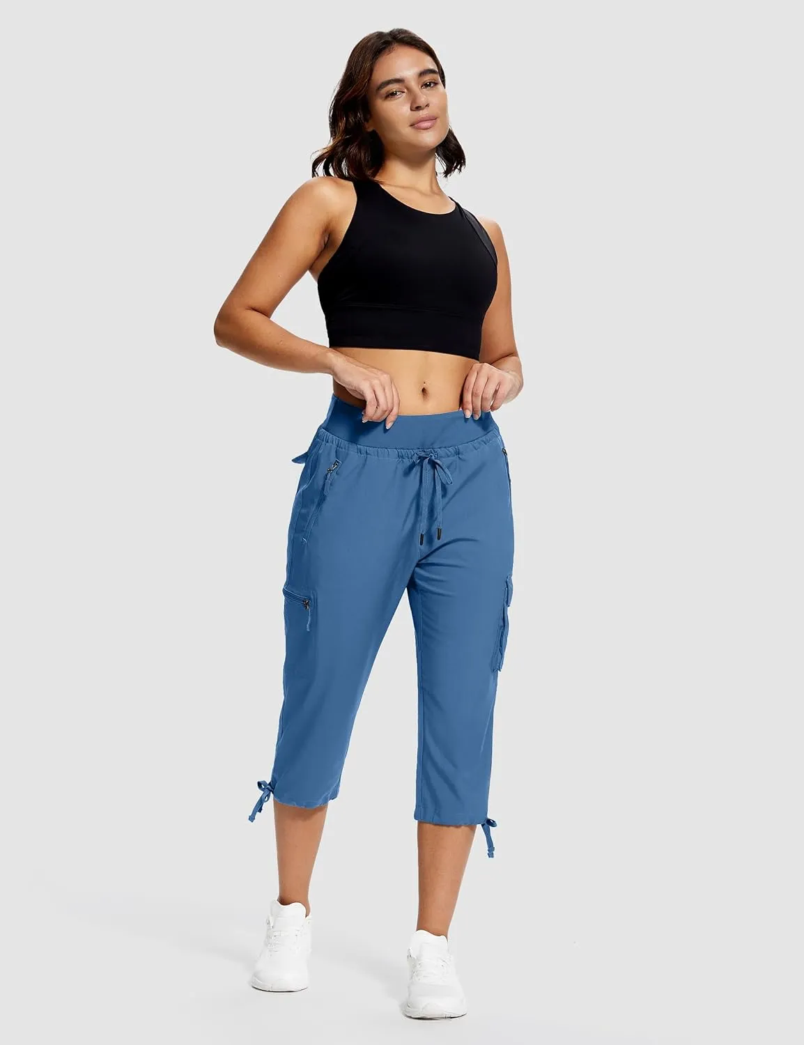 Hiking Capris for Women with Pockets Lightweight Quick Dry Cargo Capri Travel Pants Women Casual Women's Capris