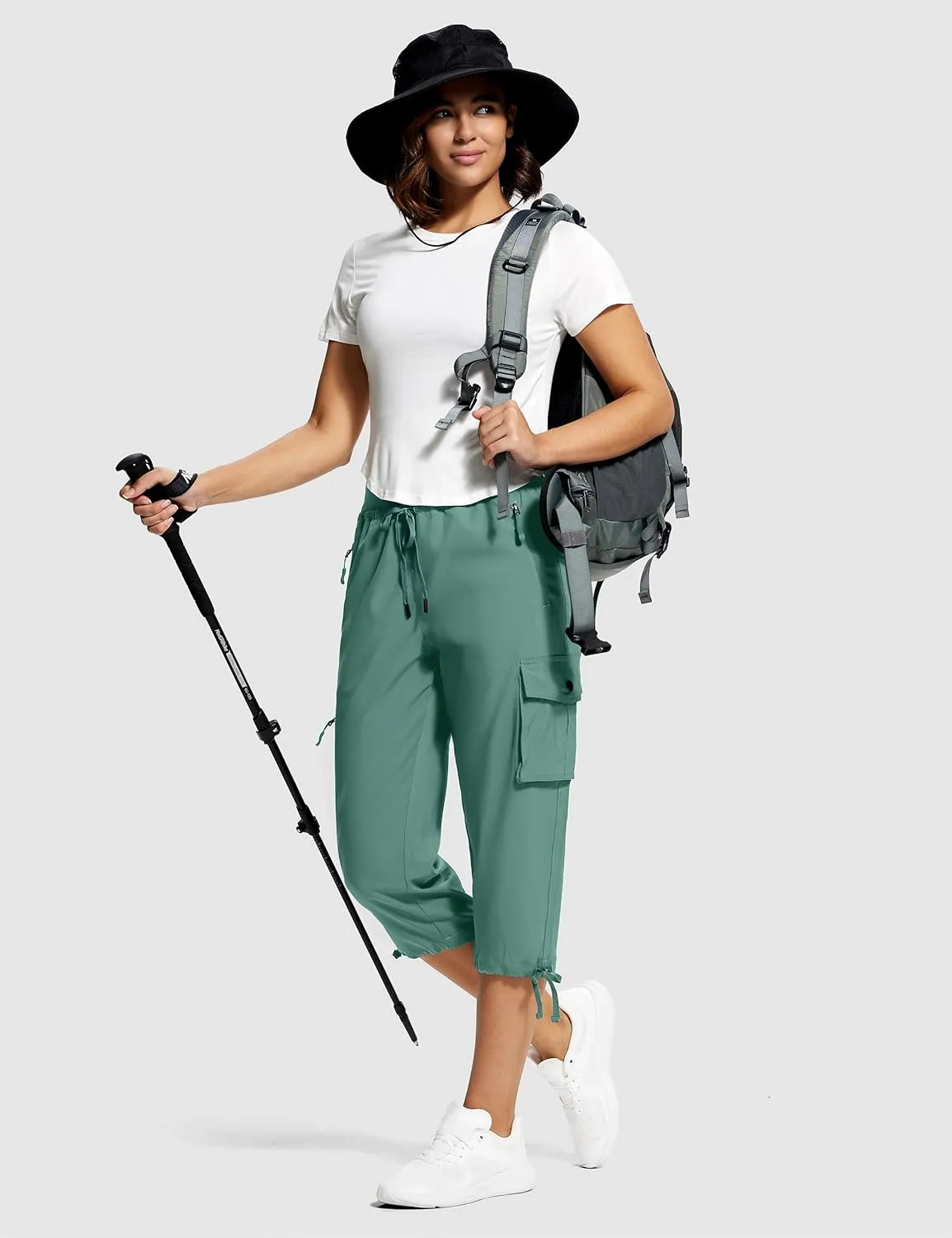 Hiking Capris for Women with Pockets Lightweight Quick Dry Cargo Capri Travel Pants Women Casual Women's Capris