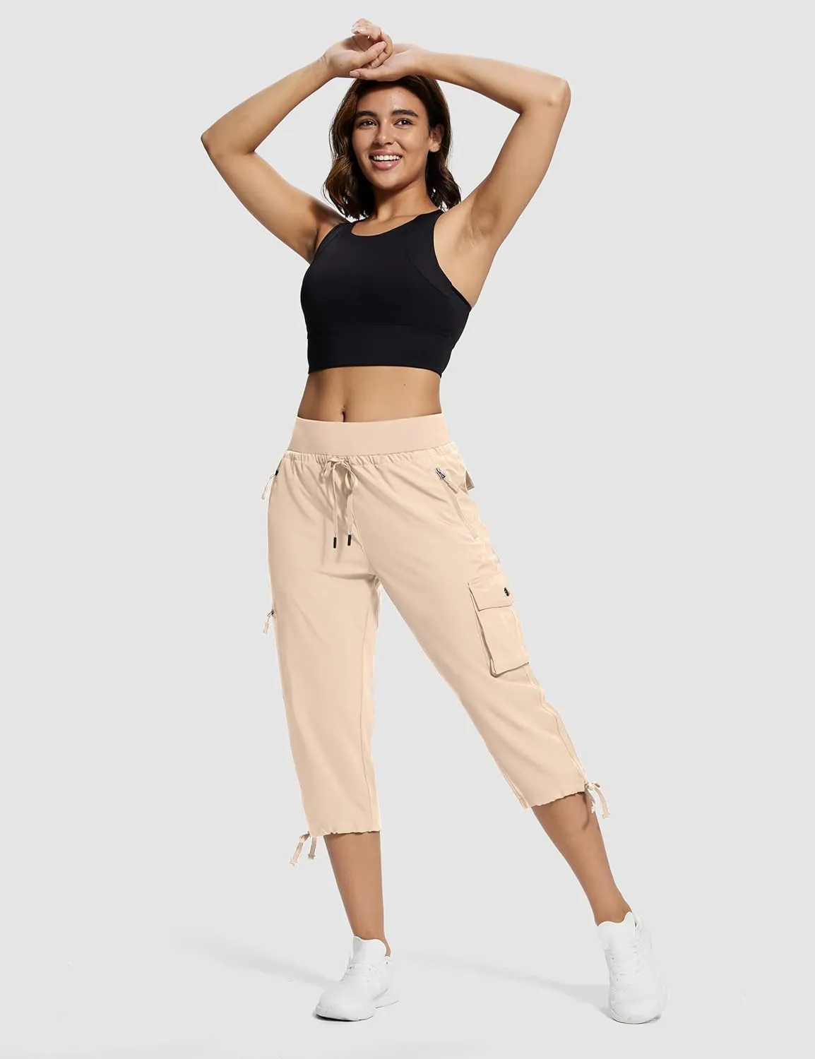 Hiking Capris for Women with Pockets Lightweight Quick Dry Cargo Capri Travel Pants Women Casual Women's Capris
