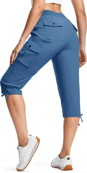 Hiking Capris for Women with Pockets Lightweight Quick Dry Cargo Capri Travel Pants Women Casual Women's Capris