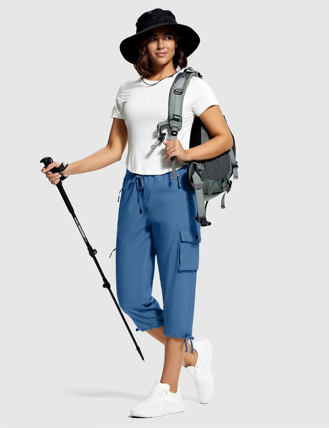 Hiking Capris for Women with Pockets Lightweight Quick Dry Cargo Capri Travel Pants Women Casual Women's Capris