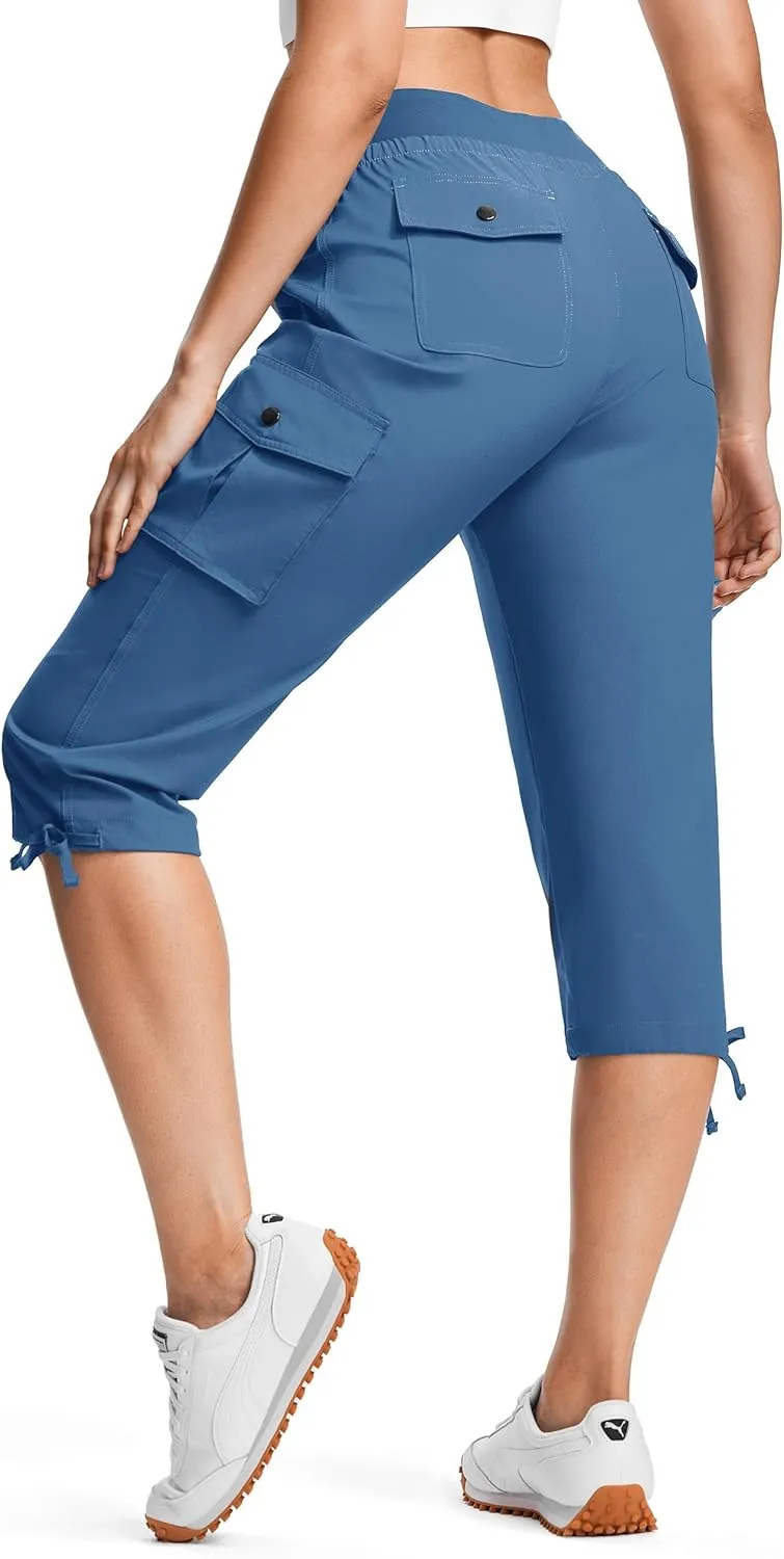 Hiking Capris for Women with Pockets Lightweight Quick Dry Cargo Capri Travel Pants Women Casual Women's Capris