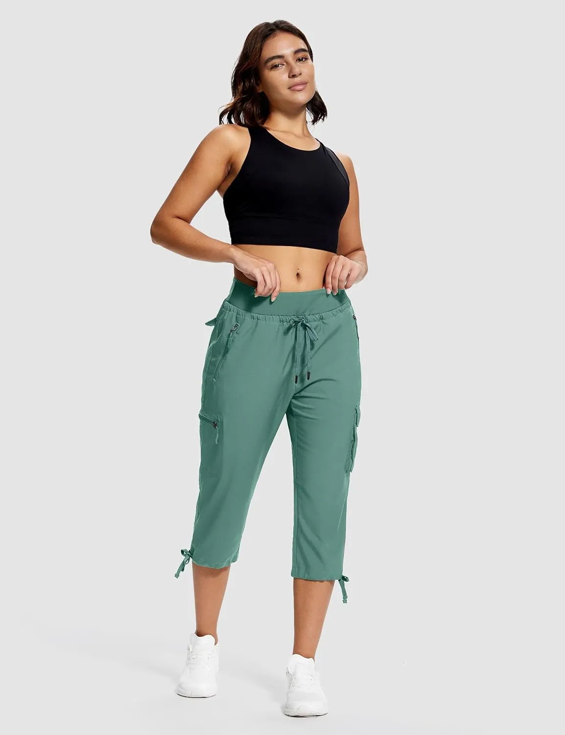 Hiking Capris for Women with Pockets Lightweight Quick Dry Cargo Capri Travel Pants Women Casual Women's Capris