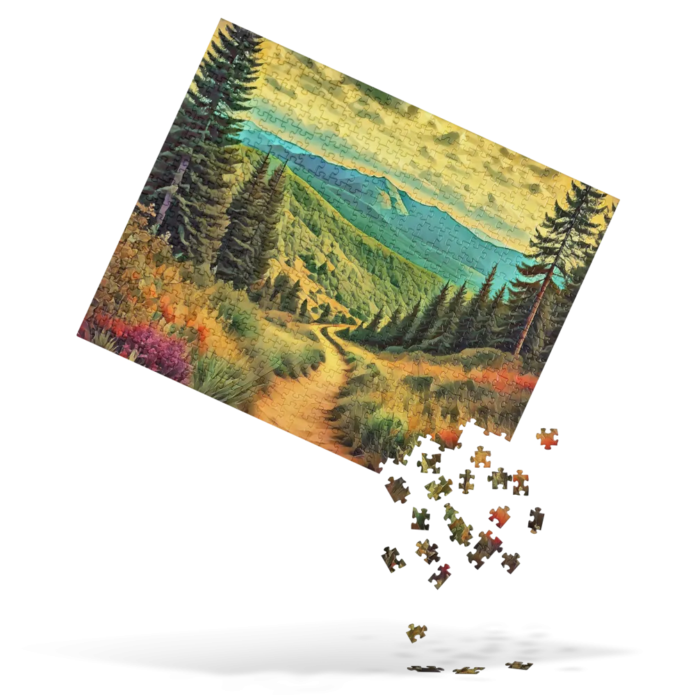 Hiking Oregon - Digital Art - Jigsaw puzzle