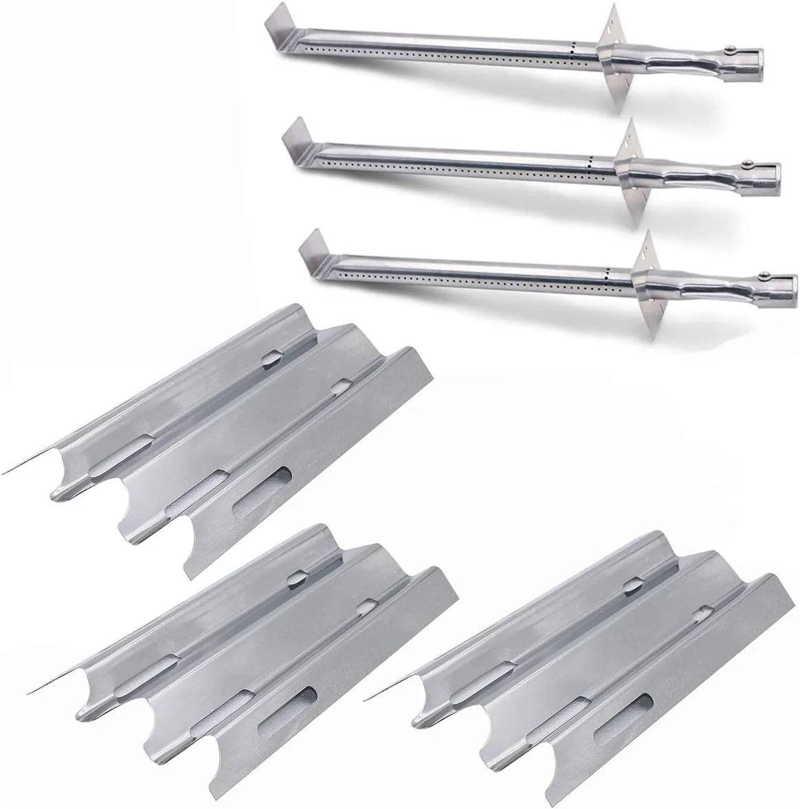 Hisencn Repair kit for Vermont Castings CF9030,CF9050, VM450SSP, Jenn Air JA460, JA461, JA461P, JA480, JA580, VTB1, VCHP1 Stainless Steel Gas Grill Burner Tube and Heat Plate Tent Shield Replacement