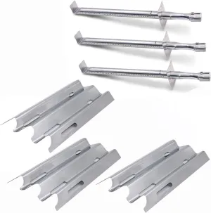 Hisencn Repair kit for Vermont Castings CF9030,CF9050, VM450SSP, Jenn Air JA460, JA461, JA461P, JA480, JA580, VTB1, VCHP1 Stainless Steel Gas Grill Burner Tube and Heat Plate Tent Shield Replacement
