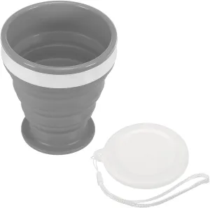 Home and Garden Parts Collapsible Water Bottle 200mL Travel Folding Cup for Camping Gray #CN/251024/15072