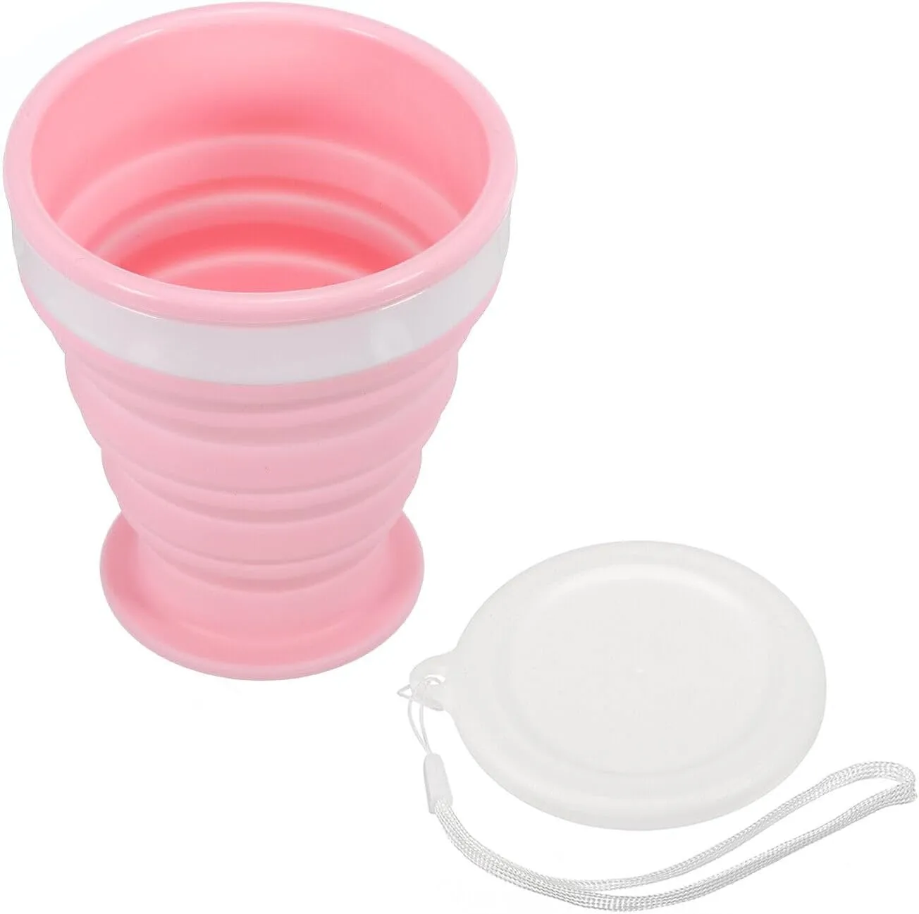 Home and Garden Parts Collapsible Water Bottle 200mL Travel Folding Cup for Camping Pink #CN/251024/15074