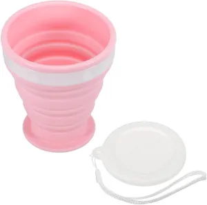 Home and Garden Parts Collapsible Water Bottle 200mL Travel Folding Cup for Camping Pink #CN/251024/15074