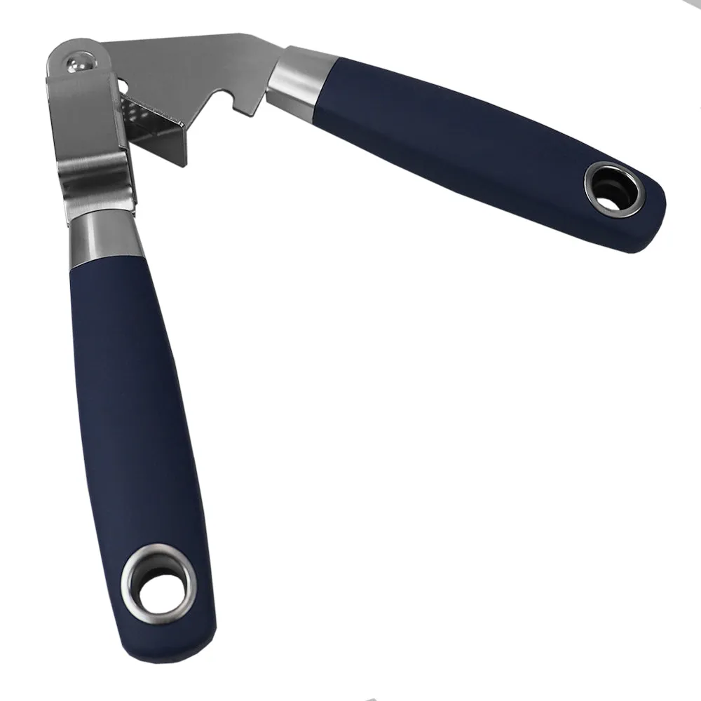 Home Basics Meridian Stainless Steel Garlic Press, Indigo