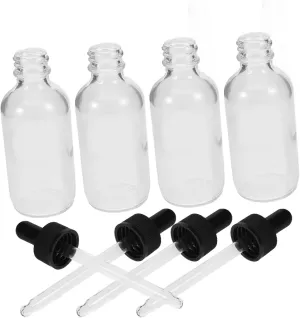 Homoyoyo Essential Oil Bottles 60ml Dropper Leakproof Plastic Bottles Portable for Travel and Home