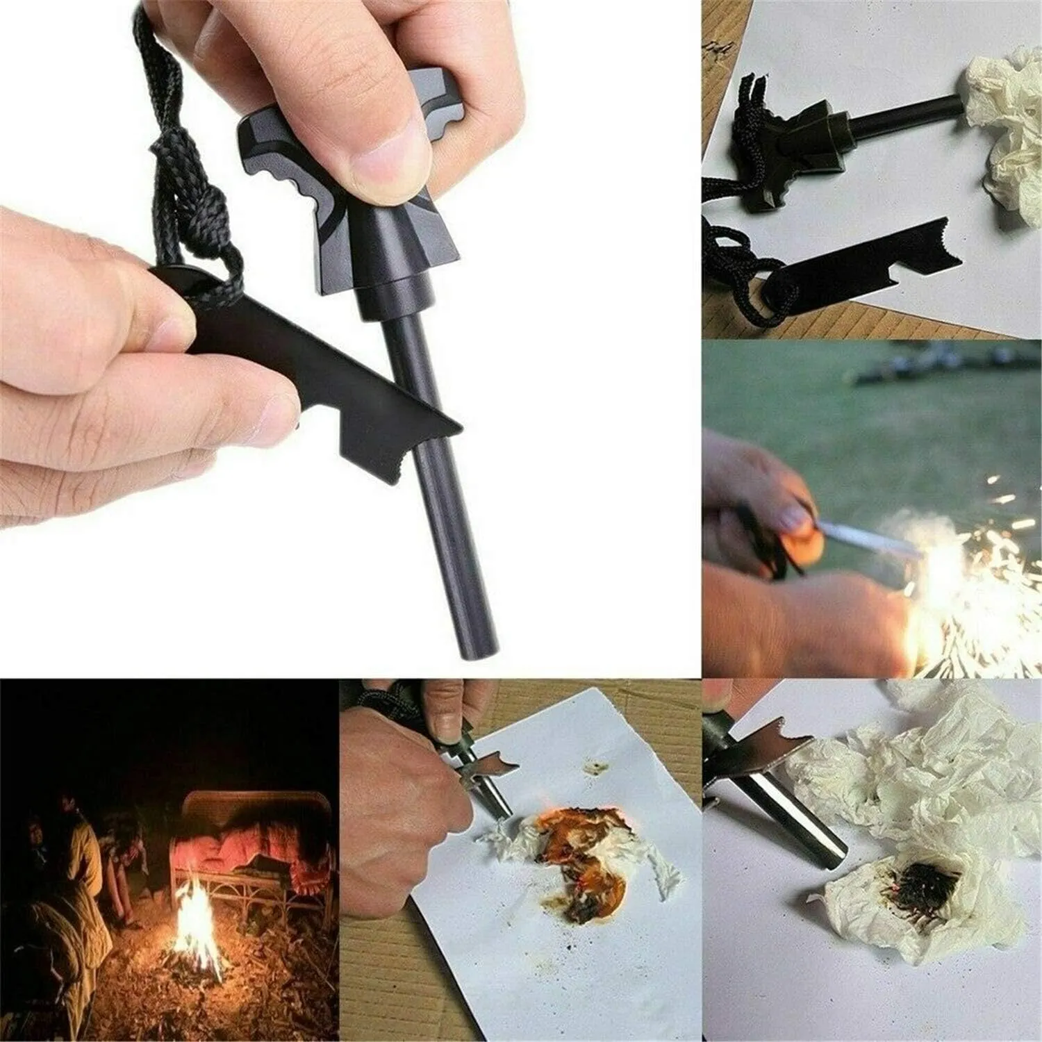 HongK- Outdoor Gear Survival Kit 8 in 1 Portable Foldable Emergency Tools Military Camping Tactical Outdoor Disaster Zombie [P/N: ET-OUTDOOR004-RAW]