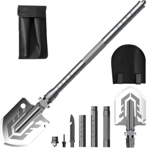 HXBER Folding Camping Shovel Outdoor Multitool Survival Equipment for Hiking Gardening Emergency