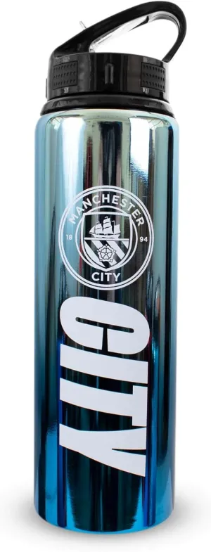 Hy-Pro Officially Licensed F.C 750ml Aluminium UV Bottle | Integrated Folding Straw, Neochrome Finish, Leakproof, Lightweight