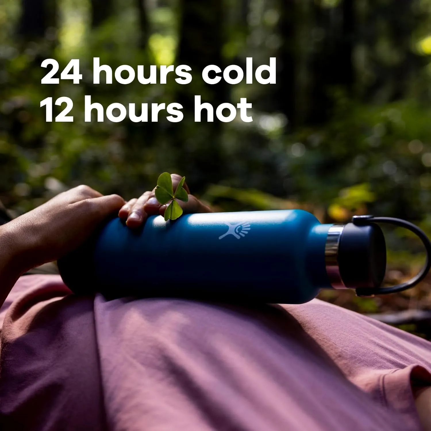 Hydro Flask Stainless Steel Standard Mouth Water Bottle with Flex Cap and Double-Wall Vacuum Insulation