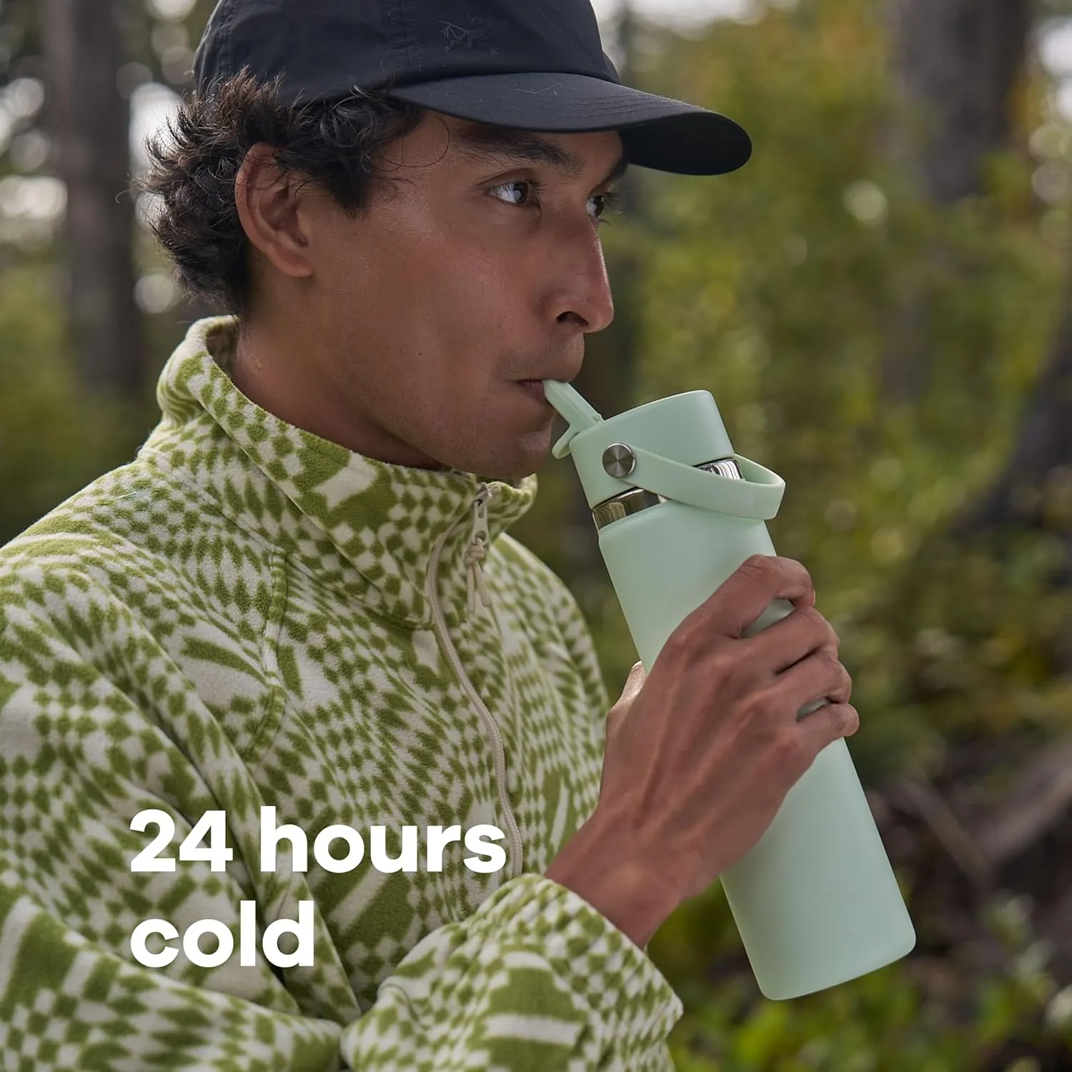 Hydro Flask Water Bottle - Insulated Stainless Steel - Wide Straw Lid, Non Spill, Leakproof in 32 Oz Pink Primrose Gold