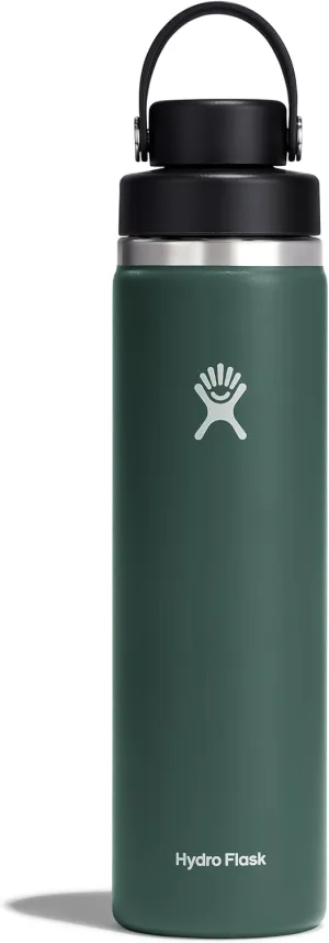 HYDRO FLASK Wide Mouth Chug Cap vacuum insulated stainless steel water bottle with leakproof closeable lid for cold water drinks, sports, travel, car and school