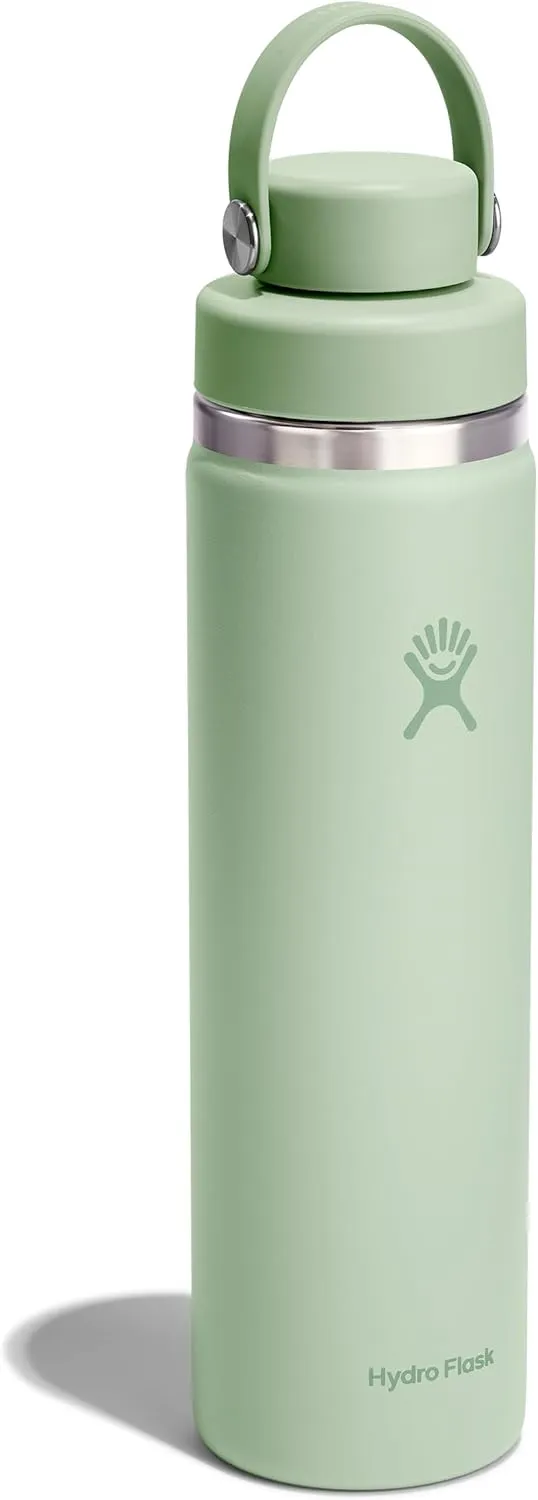 HYDRO FLASK Wide Mouth Chug Cap vacuum insulated stainless steel water bottle with leakproof closeable lid for cold water drinks, sports, travel, car and school