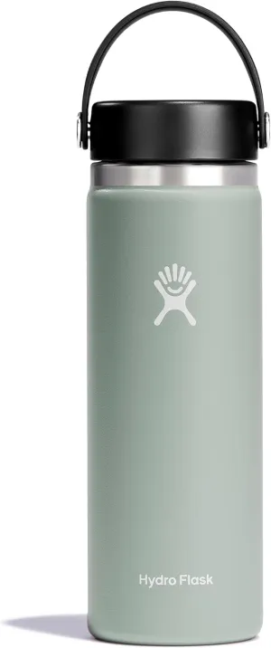 Hydro Flask Wide Mouth vacuum insulated stainless steel water bottle with leakproof closeable lid for cold water drinks, sports, travel, car and school