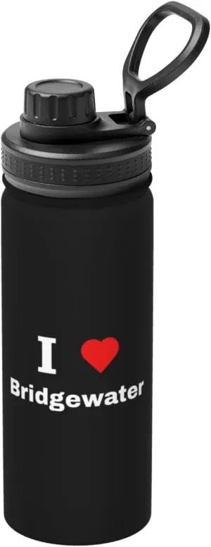 I Love Bridgewater Water Bottle 18OZ Stainless Steel Insulated Water Bottles With Spout Lid Sports Keep Cold and Hot Water Bottle For Biking Hiking
