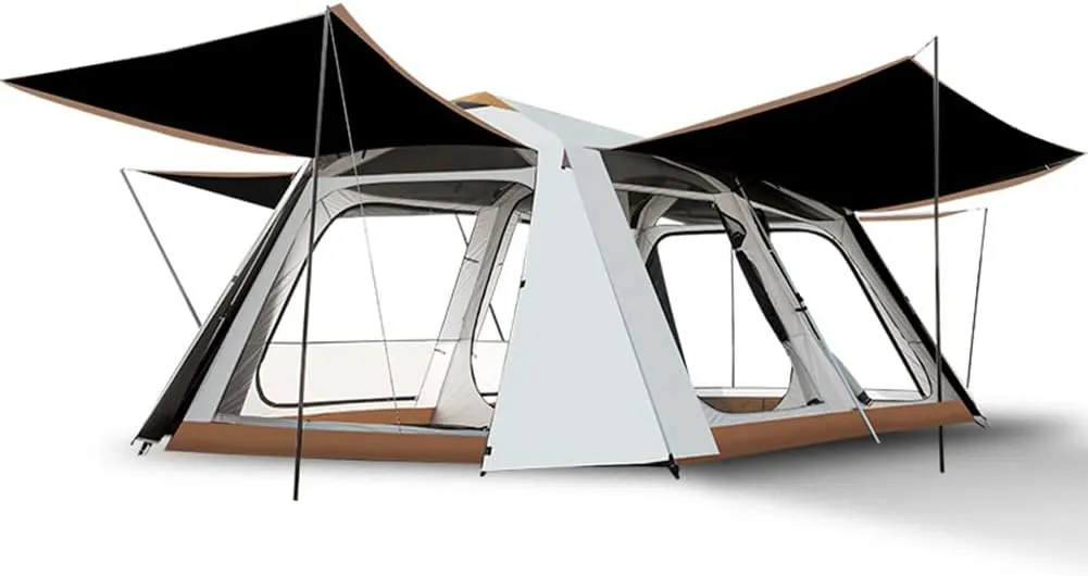 Indian Tent Tipi Outdoor Waterproof Double Layer Camping Tower Tent Family Camping Tent Yurt Teepee Tent for Outdoor Hiking 3-4 Person