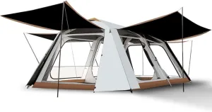 Indian Tent Tipi Outdoor Waterproof Double Layer Camping Tower Tent Family Camping Tent Yurt Teepee Tent for Outdoor Hiking 3-4 Person