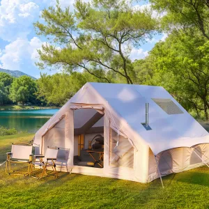 Inflatable Tents for Camping, Large Inflatable Camping Tent with Hand Pump, Easy Setup Tents for 4-6 People, Portable Glamping Tent