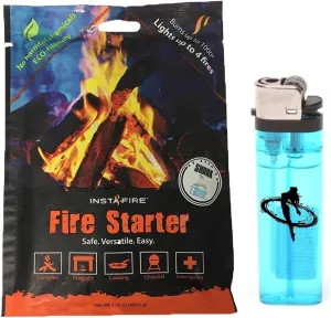 Instafire Fire Starter 10 Pack Bundle w/Exclusive Lighter