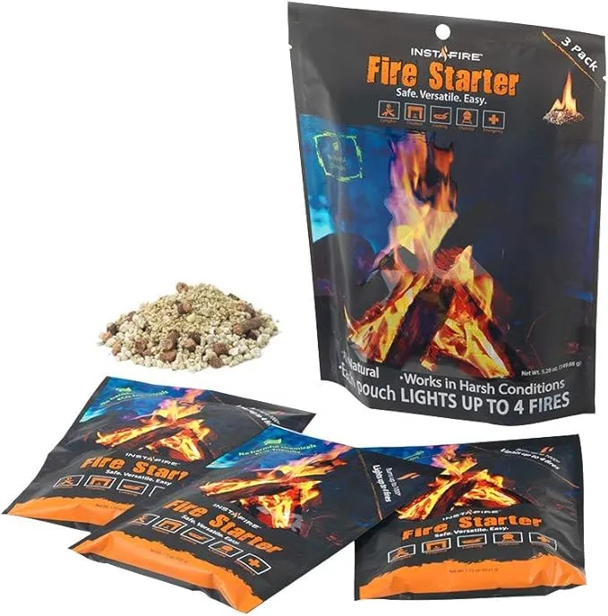 Instafire Granulated Fire Starter, All Natural, Eco-Friendly, Lights up to 48 Total Fires in Any Weather, Awarded 2017 Fire Starter of The Year