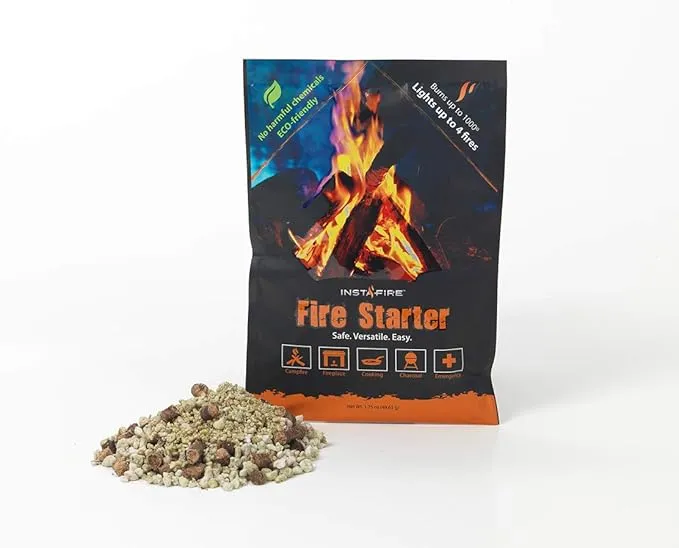 Instafire Granulated Fire Starter, All Natural, Eco-Friendly, Lights up to 48 Total Fires in Any Weather, Awarded 2017 Fire Starter of The Year